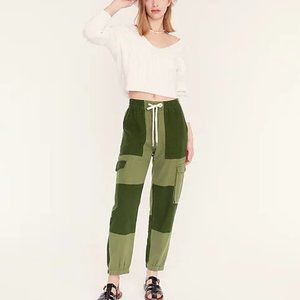 J. Crew Tie-waist linen-blend cargo pant 12